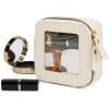 imageMontana West X Wrangler Clear Makeup Bag Travel Cosmetic Bag Portable Make Up Toiletry Organizer for Women BlackSmall Beige