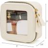 imageMontana West X Wrangler Clear Makeup Bag Travel Cosmetic Bag Portable Make Up Toiletry Organizer for Women BlackSmall Beige