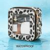 imageMontana West X Wrangler Clear Makeup Bag Travel Cosmetic Bag Portable Make Up Toiletry Organizer for Women BlackSmall LeopardBlack