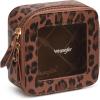 imageMontana West X Wrangler Clear Makeup Bag Travel Cosmetic Bag Portable Make Up Toiletry Organizer for Women BlackSmall LeopardCoffee