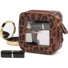 imageMontana West X Wrangler Clear Makeup Bag Travel Cosmetic Bag Portable Make Up Toiletry Organizer for Women BlackSmall LeopardCoffee