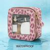 imageMontana West X Wrangler Clear Makeup Bag Travel Cosmetic Bag Portable Make Up Toiletry Organizer for Women BlackSmall LeopardPink