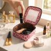 imageMontana West X Wrangler Clear Makeup Bag Travel Cosmetic Bag Portable Make Up Toiletry Organizer for Women BlackSmall LeopardPink