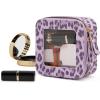 imageMontana West X Wrangler Clear Makeup Bag Travel Cosmetic Bag Portable Make Up Toiletry Organizer for Women BlackSmall LeopardPurple