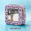 imageMontana West X Wrangler Clear Makeup Bag Travel Cosmetic Bag Portable Make Up Toiletry Organizer for Women BlackSmall LeopardPurple