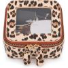 imageMontana West X Wrangler Clear Makeup Bag Travel Cosmetic Bag Portable Make Up Toiletry Organizer for Women BlackSmall LeopardTan