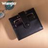 imageMontana West X Wrangler Womens Small Wallet Bifold Slim Card Wallet RFID Minimalist Cash Organizers with Zipper Coin PocketBlack