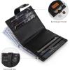 imageMontana West X Wrangler Womens Small Wallet Bifold Slim Card Wallet RFID Minimalist Cash Organizers with Zipper Coin PocketBlack