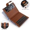 imageMontana West X Wrangler Womens Small Wallet Bifold Slim Card Wallet RFID Minimalist Cash Organizers with Zipper Coin PocketBlackBrown