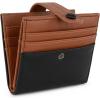 imageMontana West X Wrangler Womens Small Wallet Bifold Slim Card Wallet RFID Minimalist Cash Organizers with Zipper Coin PocketBlackBrown