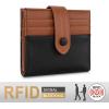 imageMontana West X Wrangler Womens Small Wallet Bifold Slim Card Wallet RFID Minimalist Cash Organizers with Zipper Coin PocketBlackBrown