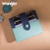imageMontana West X Wrangler Womens Small Wallet Bifold Slim Card Wallet RFID Minimalist Cash Organizers with Zipper Coin PocketBlue