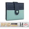 imageMontana West X Wrangler Womens Small Wallet Bifold Slim Card Wallet RFID Minimalist Cash Organizers with Zipper Coin PocketBlue