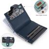 imageMontana West X Wrangler Womens Small Wallet Bifold Slim Card Wallet RFID Minimalist Cash Organizers with Zipper Coin PocketBlue