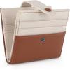 imageMontana West X Wrangler Womens Small Wallet Bifold Slim Card Wallet RFID Minimalist Cash Organizers with Zipper Coin PocketBrown