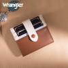 imageMontana West X Wrangler Womens Small Wallet Bifold Slim Card Wallet RFID Minimalist Cash Organizers with Zipper Coin PocketBrown
