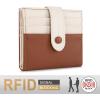 imageMontana West X Wrangler Womens Small Wallet Bifold Slim Card Wallet RFID Minimalist Cash Organizers with Zipper Coin PocketBrown