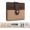 imageMontana West X Wrangler Womens Small Wallet Bifold Slim Card Wallet RFID Minimalist Cash Organizers with Zipper Coin PocketKhaki