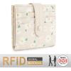 imageMontana West X Wrangler Womens Small Wallet Bifold Slim Card Wallet RFID Minimalist Cash Organizers with Zipper Coin PocketPure White Daisies