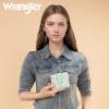 imageMontana West X Wrangler Womens Small Wallet Bifold Slim Card Wallet RFID Minimalist Cash Organizers with Zipper Coin PocketShadow of Mint Flowers