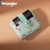 imageMontana West X Wrangler Womens Small Wallet Bifold Slim Card Wallet RFID Minimalist Cash Organizers with Zipper Coin PocketShadow of Mint Flowers
