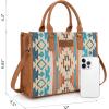 imageWrangler Chenille Tote Bag for Women Western Womens Crossbody Handbags Aztec Tophandle BagsBrown