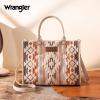 imageWrangler Chenille Tote Bag for Women Western Womens Crossbody Handbags Aztec Tophandle BagsTan