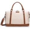 imageWrangler Duffel Bag Large Travel Weekender Bag for Women Waterproof Carry on Overnight Bag for GymTripsWeekendsBeigeBeige