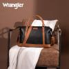 imageWrangler Duffel Bag Large Travel Weekender Bag for Women Waterproof Carry on Overnight Bag for GymTripsWeekendsBeigeBlack and Brown