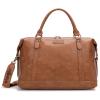 imageWrangler Duffel Bag Large Travel Weekender Bag for Women Waterproof Carry on Overnight Bag for GymTripsWeekendsBeigeBrown