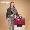 imageWrangler Duffel Bag Large Travel Weekender Bag for Women Waterproof Carry on Overnight Bag for GymTripsWeekendsBeigeBurgundy