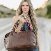 imageWrangler Duffel Bag Large Travel Weekender Bag for Women Waterproof Carry on Overnight Bag for GymTripsWeekendsBeigeCoffee