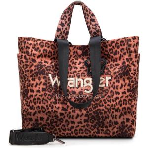 imageMontana West Wrangler Large Tote Bag for Women Designer Leopard Print Purse for Travel Work GymPink