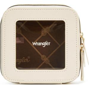 imageMontana West X Wrangler Clear Makeup Bag Travel Cosmetic Bag Portable Make Up Toiletry Organizer for Women BlackSmall Beige