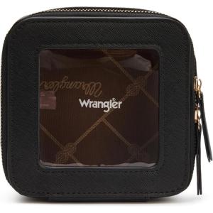 imageMontana West X Wrangler Clear Makeup Bag Travel Cosmetic Bag Portable Make Up Toiletry Organizer for Women BlackSmall Black