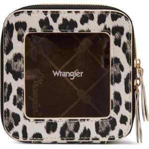 imageMontana West X Wrangler Clear Makeup Bag Travel Cosmetic Bag Portable Make Up Toiletry Organizer for Women BlackSmall LeopardBlack