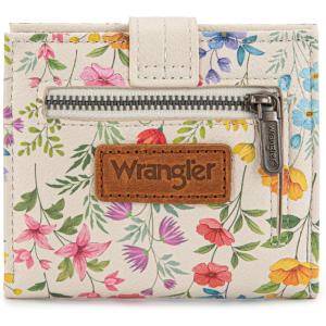 imageMontana West X Wrangler Womens Small Wallet Bifold Slim Card Wallet RFID Minimalist Cash Organizers with Zipper Coin PocketBlooming Journey