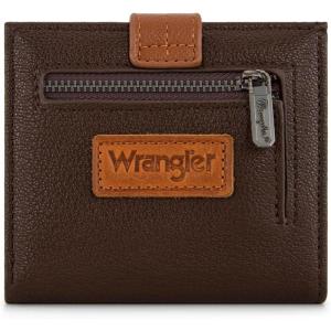 imageMontana West X Wrangler Womens Small Wallet Bifold Slim Card Wallet RFID Minimalist Cash Organizers with Zipper Coin PocketCoffee