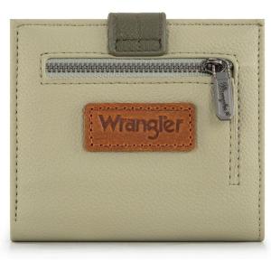 imageMontana West X Wrangler Womens Small Wallet Bifold Slim Card Wallet RFID Minimalist Cash Organizers with Zipper Coin PocketGreen