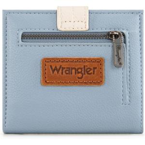 imageMontana West X Wrangler Womens Small Wallet Bifold Slim Card Wallet RFID Minimalist Cash Organizers with Zipper Coin PocketJean