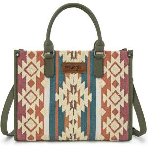 imageWrangler Chenille Tote Bag for Women Western Womens Crossbody Handbags Aztec Tophandle BagsGreen