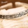imageMontana West Wrangler Cuff Bracelet for Women Western Turquoise Adjustable Open Bangle Silver Plated Carved Floral Cowgirl Country JewelrySilverPink