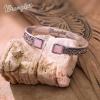 imageMontana West Wrangler Cuff Bracelet for Women Western Turquoise Adjustable Open Bangle Silver Plated Carved Floral Cowgirl Country JewelrySilverPink