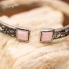 imageMontana West Wrangler Cuff Bracelet for Women Western Turquoise Adjustable Open Bangle Silver Plated Carved Floral Cowgirl Country JewelrySilverPink