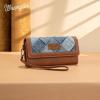 imageMontana West X Wrangler White Wallets for Women Phone Wristlet Wallets Card Cases ampamp Money Organizers Ladies Female Large Capacity Clutch Wallet with Coin PurseB Jeans Blue