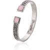 imageMontana West Wrangler Cuff Bracelet for Women Western Turquoise Adjustable Open Bangle Silver Plated Carved Floral Cowgirl Country JewelrySilverPink