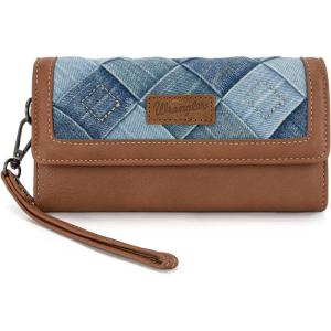 imageMontana West X Wrangler White Wallets for Women Phone Wristlet Wallets Card Cases ampamp Money Organizers Ladies Female Large Capacity Clutch Wallet with Coin PurseB Jeans Blue