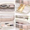 imageMontana West X Wrangler Large Makeup Bag Travel Toiletry Bag Portable Cosmetic Bag Make Up Organizer with Divider and Handle for Women AztecBeige