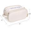 imageMontana West X Wrangler Large Makeup Bag Travel Toiletry Bag Portable Cosmetic Bag Make Up Organizer with Divider and Handle for Women AztecBeige
