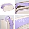 imageMontana West X Wrangler Large Makeup Bag Travel Toiletry Bag Portable Cosmetic Bag Make Up Organizer with Divider and Handle for Women AztecBeigePurple